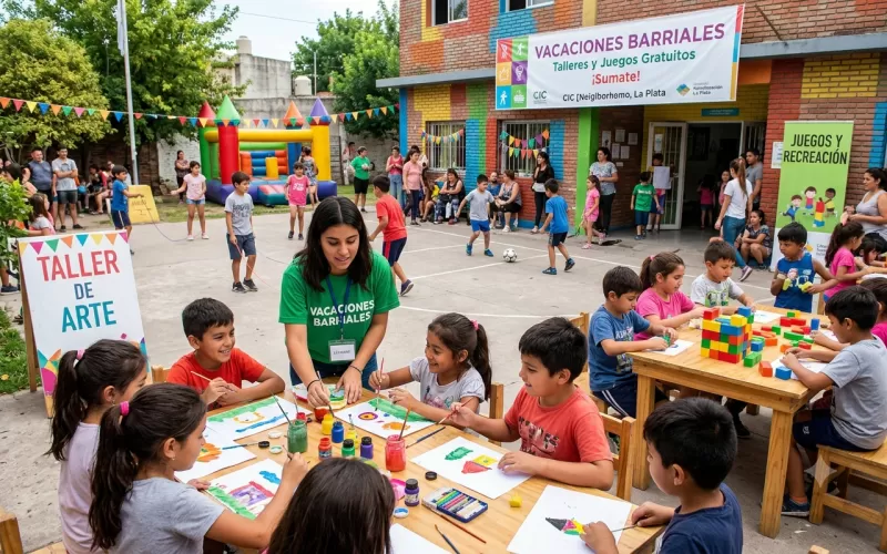 Vacaciones barriales: talleres y juegos gratuitos copan los CIC de La Plata