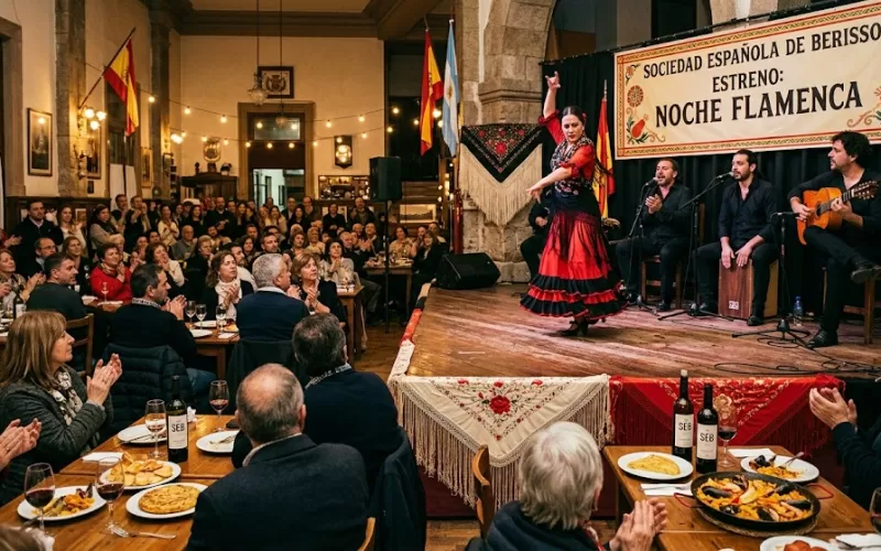 La Sociedad Espa&ntilde;ola de Berisso estrena su &ldquo;Noche Flamenca&rdquo; con m&uacute;sica en vivo y men&uacute; tradicional
